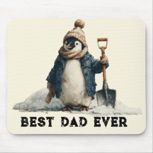 Tapis De Souris Meilleur Papa de Tous les Temps Design de Manchot 