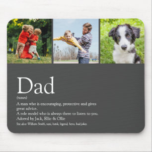 Tapis De Souris Meilleur Papa Définition Photo Gris