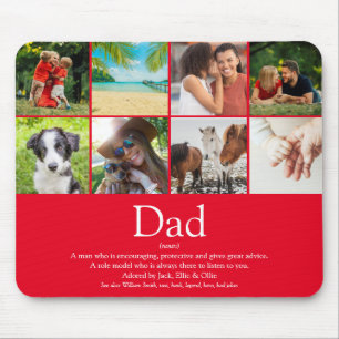 Tapis De Souris Meilleur Papa du Monde Définition 8 Photo Fun Roug