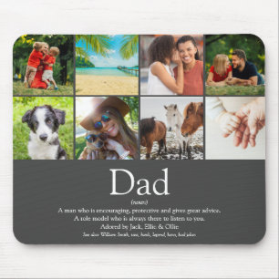 Tapis De Souris Meilleur Papa du Monde Définition Photo Gris