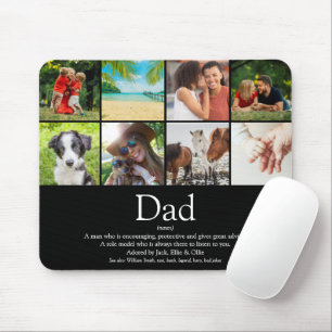 Tapis De Souris Meilleur Papa du Monde Définition Photo Noir