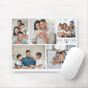 Tapis De Souris Meilleur Papa du Monde Grille de collage photo p
