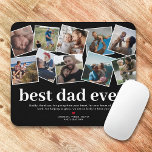 Tapis De Souris Meilleur papa Jamais Fête des pères Photo Collage<br><div class="desc">Le pavé de souris de fête des pères moderne avec un collage photo de 12 photos de famille à remplacer par le vôtre,  le dicton "meilleur papa jamais.",  une note de remerciement personnalisée,  un coeur rouge mignon,  et vos noms d'enfants.</div>