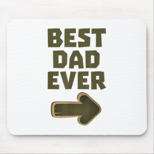 Tapis De Souris Meilleur Papa Jamais Flèche Graphique Logo