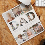 Tapis De Souris Meilleur papa jamais | Neuf Collage Photo<br><div class="desc">Cette simple et douce mousepad dit "Meilleur Papa Jamais" dans des polices de caractères modernes et tendance avec un spot pour les noms et un message personnalisé. L'esthétique minimaliste comprend un neuf modèle photo de vos photos personnelles préférées pour un cadeau que tout le monde aimerait. La fête des pères...</div>