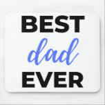 Tapis De Souris Meilleur papa jamais noir<br><div class="desc">Meilleur papa jamais design. Il s'agit d'une courte citation sentimentale qui est grand comme un cadeau d'appréciation pour les Pères ou les personnages du Père. Il convient aussi comme cadeau de père général pour la Fête des pères,  Anniversaire ou Noël.</div>
