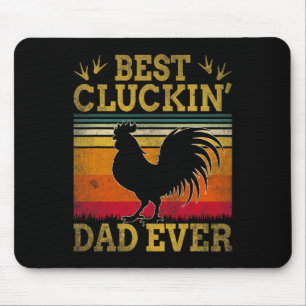 Tapis De Souris Meilleur Papa Poulet de Tous les Temps Style Vinta