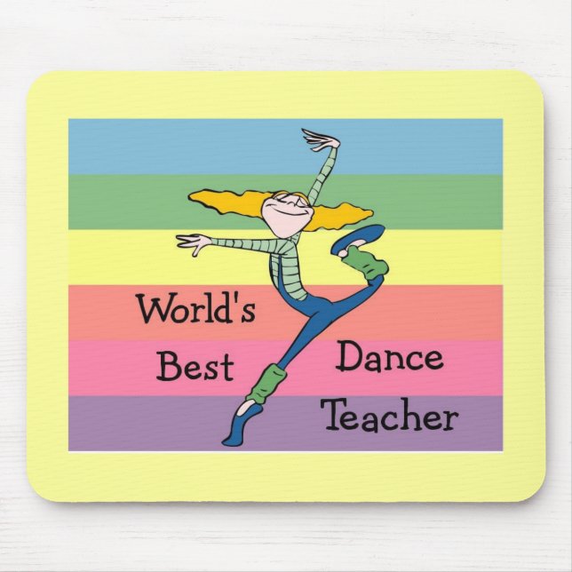 Tapis De Souris meilleur professeur de danse du monde (Devant)