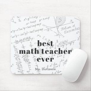 Tapis De Souris Meilleur professeur de mathématiques   Monogramme 
