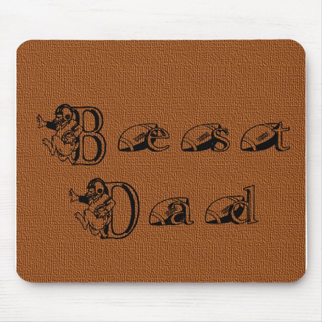 Tapis De Souris Meilleur Texte De Football Papa (Devant)