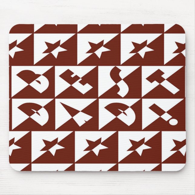 Tapis De Souris Meilleur texte sauvage papa en rouge (Devant)