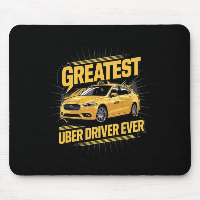 Tapis De Souris Meilleur Uber Driver Jamais Uber Driver Funny 1 (Devant)