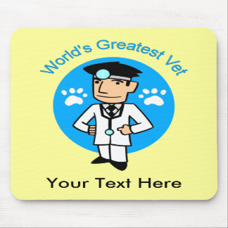 Tapis De Souris Meilleur Vet au monde personnalisé Mousepad