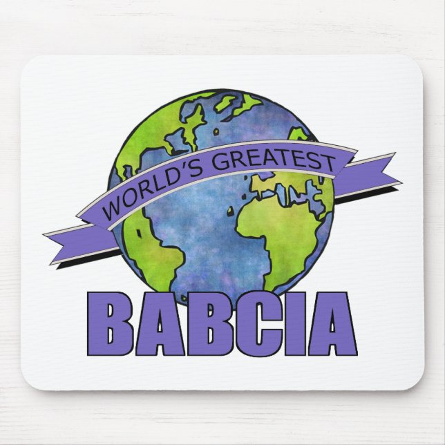Tapis De Souris Meilleure Babcia du monde (Devant)