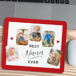 Tapis De Souris Meilleure calligraphie jamais Nana 5 Photo Rouge<br><div class="desc">Ce tapis de bureau grand-parent offre de l'espace pour 5 photos, vous permettant de présenter des photos préférées de vos petits-enfants. Le design se compose d'une calligraphie de style moderne qui dit : "Best Nana Ever" et est accentué d'une bordure rouge foncé. Ce tapis de bureau est un cadeau parfait...</div>