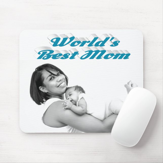 Tapis De Souris Meilleure maman bleu ciel (Avec souris)
