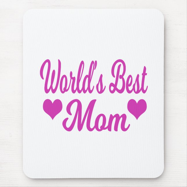 Tapis De Souris Meilleure Maman du Monde Rose (Devant)
