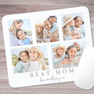 Tapis De Souris Meilleure maman Photo personnalisée Famille Collag