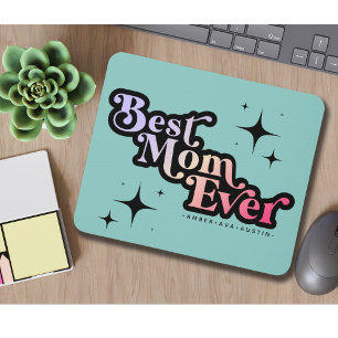 Tapis De Souris Meilleure Maman Pour Toujours Maman Enfants Nom Ré