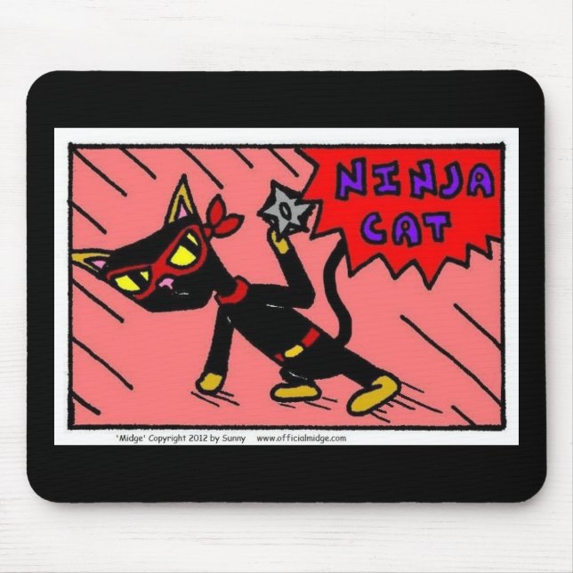 Tapis De Souris Mel NINJA CAT Mousepad (Devant)