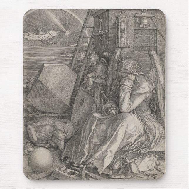 Tapis De Souris Melancholia I, Engraving by Albrecht Durer (Devant)