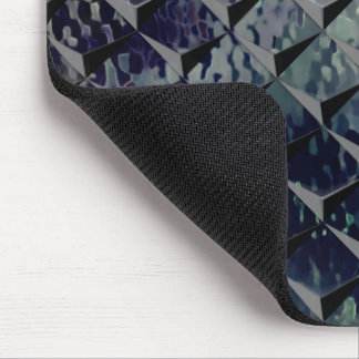 Tapis De Souris Mélange de carrés 3D avec un "verre fumé" vert fon