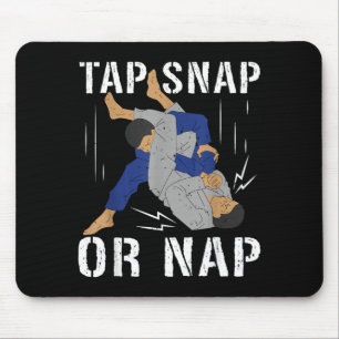 Tapis De Souris Mélange de Jiu Jitsu Brésilien Tap Snap ou Nap BJJ