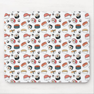 Tapis De Souris Mélange de Sushi Dessiné à la Main