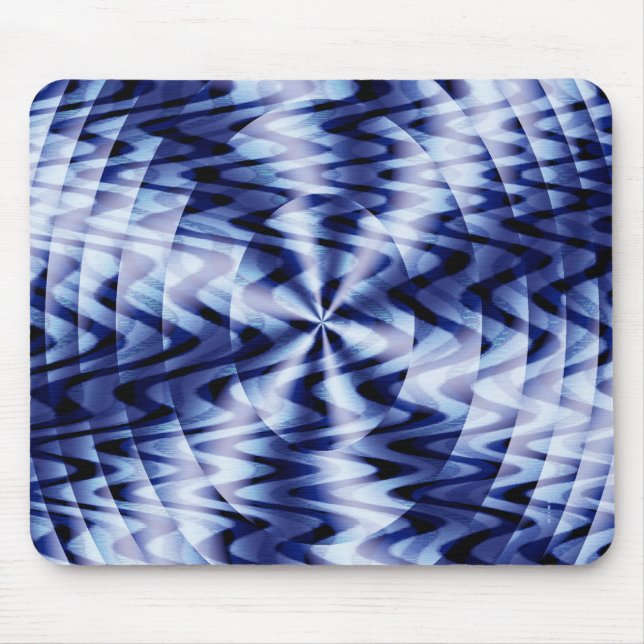 Tapis De Souris Mélange de vagues bleues... (Devant)
