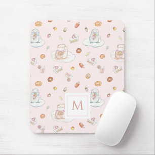 Tapis De Souris Mélange Mouton et Douceur de pingouin Motif Monogr