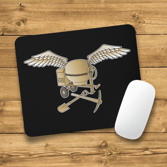 Tapis De Souris Mélangeur de béton beige (Créateur téléchargé)