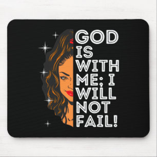Tapis De Souris Melanin Black Femmes Écriture biblique chrétienne