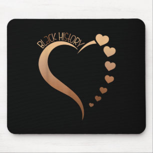 Tapis De Souris Melanin Coeur Noir Histoire Mois Fier Noir Afri