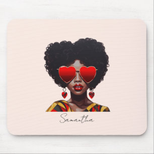 Tapis De Souris Melanin Magic : Black Queen Rocking Heart Shades