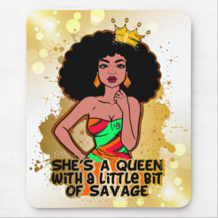 Tapis De Souris melanin poppin femmes noires sista queen Afrique s