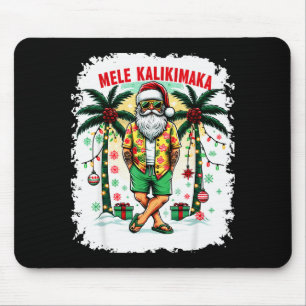 Tapis De Souris Mele Kalikimaka Noël en Juillet Hawaïen Père Noël