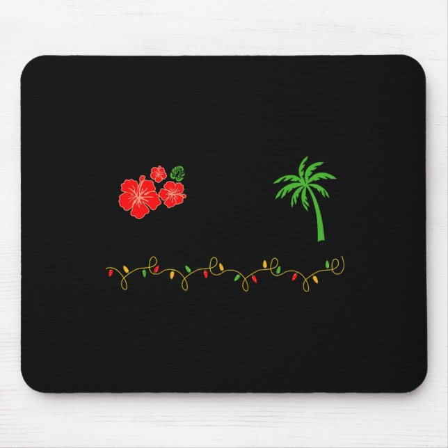 Tapis De Souris Mele Kalikimaka Trocal Christmas Hawaiian Xmas  (Devant)