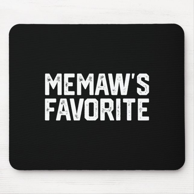 Tapis De Souris Memaw’s Favorite Funny Grandparent Granhild Vintag (Devant)