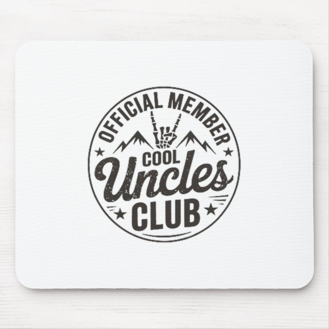 Tapis De Souris Member Cool Uncles Club Funny Uncle Father's Day  (Devant)