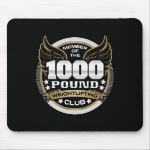 Tapis De Souris Membre du club d'haltérophilie de 1000 livres Powe