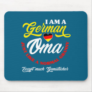Tapis De Souris Mémé allemande drôle Allemagne allemande Oma grand