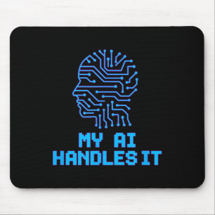 Tapis De Souris Mème amusant Ai La manipule Humour Robotique Artif