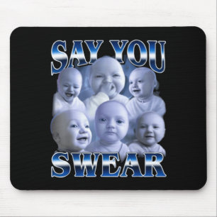 Tapis De Souris Mème bébé Ai drôle Mème juron