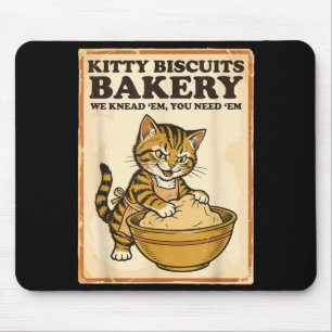 Tapis De Souris Mémé biscuits pour chat drôle de chat pétrissant l