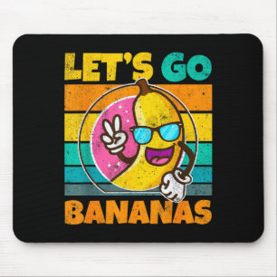 Tapis De Souris Mème de banane drôle rétro vintage Lâcher prise Ba