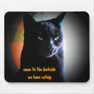 Tapis De Souris Mème de chat noir Catnip Darkside