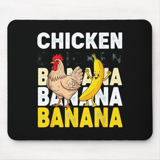 Tapis De Souris Mème de danse de banane de poulet drôle pour les e (Devant)
