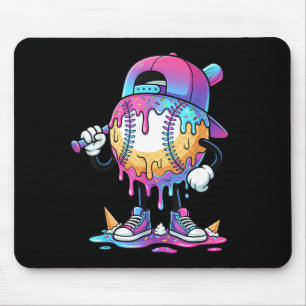 Tapis De Souris Mème de glace au baseball Batteurs Garçons Sports