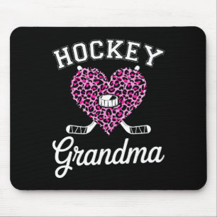 Tapis De Souris Mémé de hockey mignonne cœur léopard
