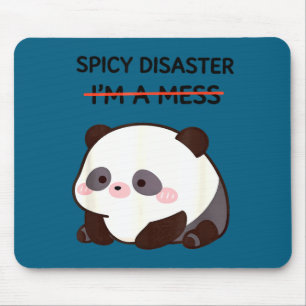Tapis De Souris Mème de panda drôle kawaii humour sarcastique femm